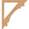 Ekena Millwork Merced Slat Smooth Bracket w/ Offset Brace, Western Red Cedar, 5 1/2"W x 42"D x 48"H BKT0604X42X48MRC06SWR - alternate 4